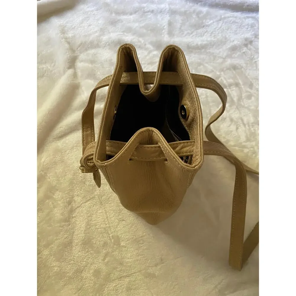 Vintage Coach Leather Sonoma Pull Through Handles Bucket Bag Crossbody GUC Tan - Picture 7 of 10